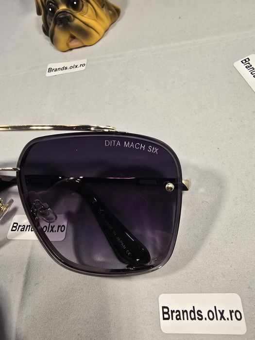Promotie - Ochelari de soare Dita Mach Six Gold, Black Lenses, 392, made in Japan