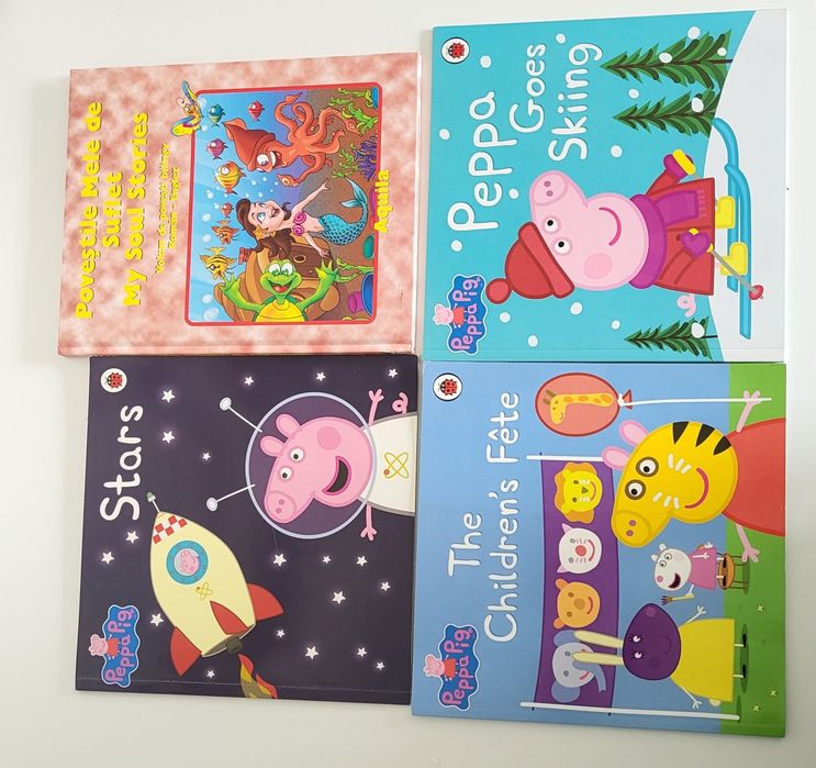 Diferite carti de povesti pentru copii in engleza, germana si romana