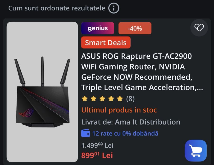 Asus Rog Rapture gt-ac2900 wifi Gaming Router