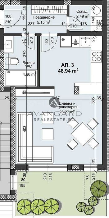 оф.21296 Луксозен Едностаен Смирненски