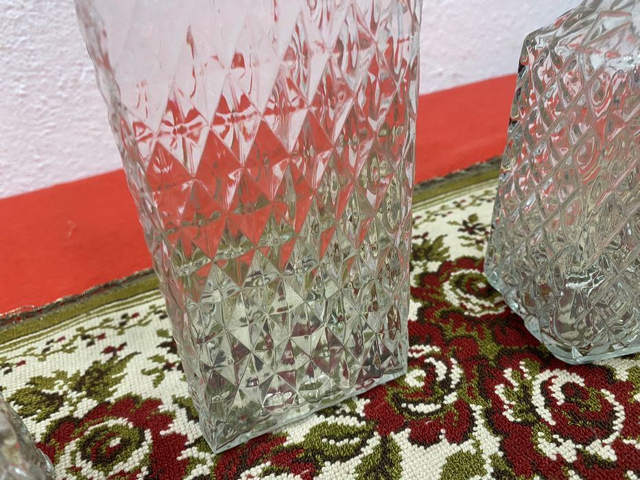 Немски кристал 1950те години бутилки с тапа Германия винтидж