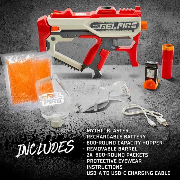 Nerf Gelfire Нърф Бластер с гел топчета 1600бр Пистолет