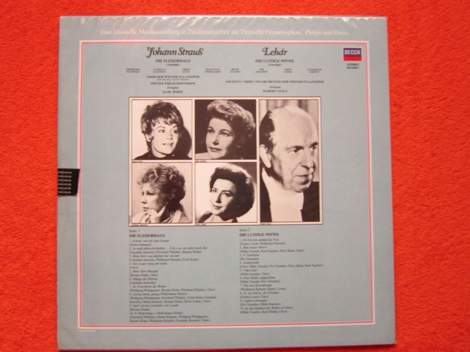 vinil Liliacul ,Văduva veselă Strauss,Lehar,Karl Böhm,R.Stolz