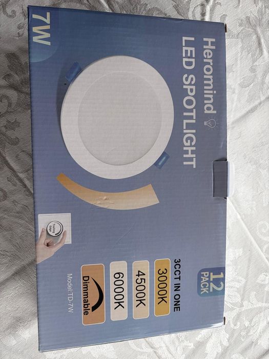 Set Spoturi LED Încastrate 12x 7W – Alb