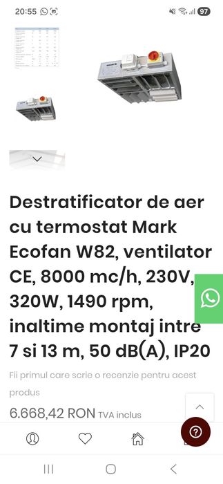 Destratificator aer MARK