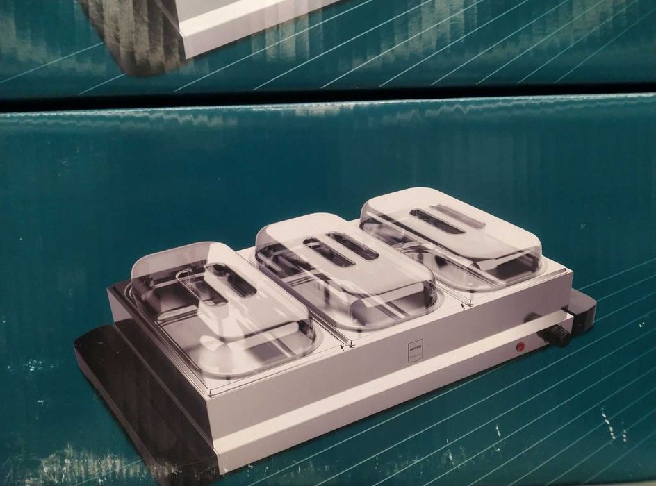 Уред за затоплянe на храна бен мари топла витрина 400 W 3 гастронорми