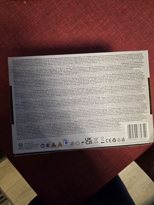 Compresor cu cabluri de dat curent si power bank