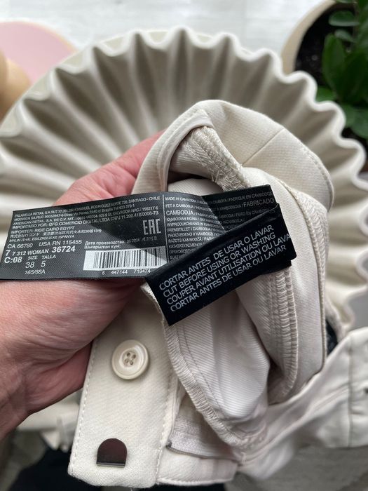 Mango дамски панталони бежов цвят