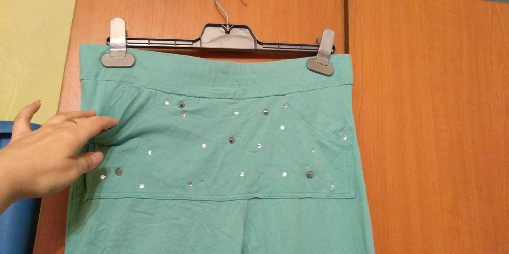 Costum dama ,2 piese chic & fashion: colanti +tricou cu tinte, M-L