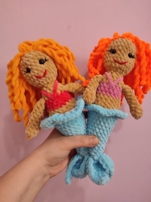 Плетена играчка русалка