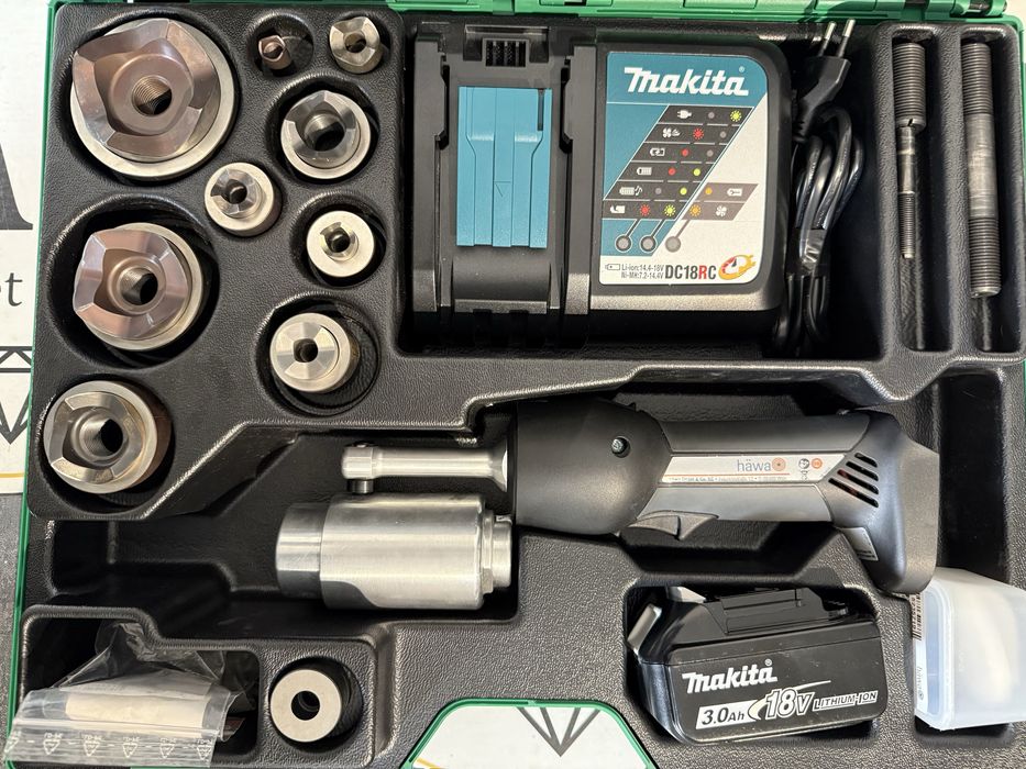 Presa gaurit tablouri panouri electrice Hawa Powerlec Vario 18V Makita la cutie
