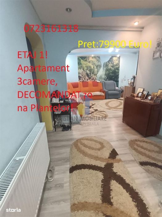 ETAJ 1! ap 3 camere, Mobilat si Utilat, zona Plantelor — fotografia 1