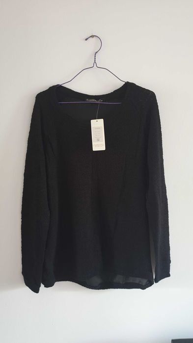 Bluza M nou cu eticheta, material tricot si voal