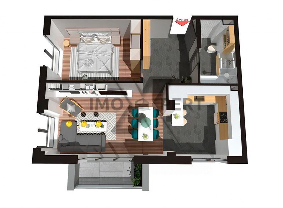 Apartament 2 camere, finisat, 56 mp utili, Floresti