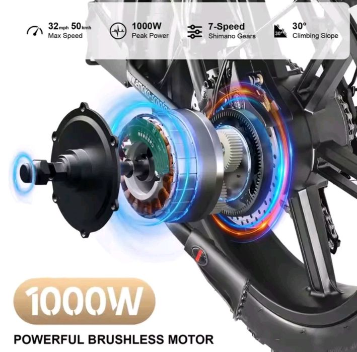 НОВО!!! Електрически Велосипед Emoko C94 750W 48V/35Ah 50 км.ч.