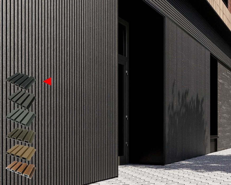 placare perete exterior wpc compozit riflaj