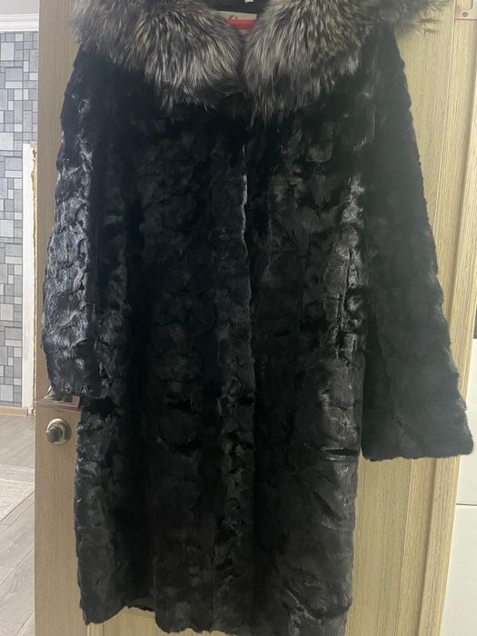 Норковая шуба черная