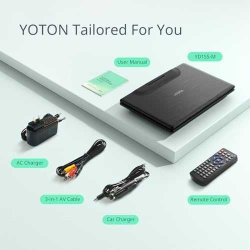 Нов OTON Портативен DVD плейър14.1", Въртящ Екран, 6ч Възпроизвеждане