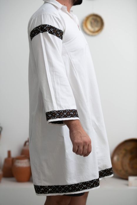 Cămașă populară bărbătească/ie/traditional/cusut manual/folclor