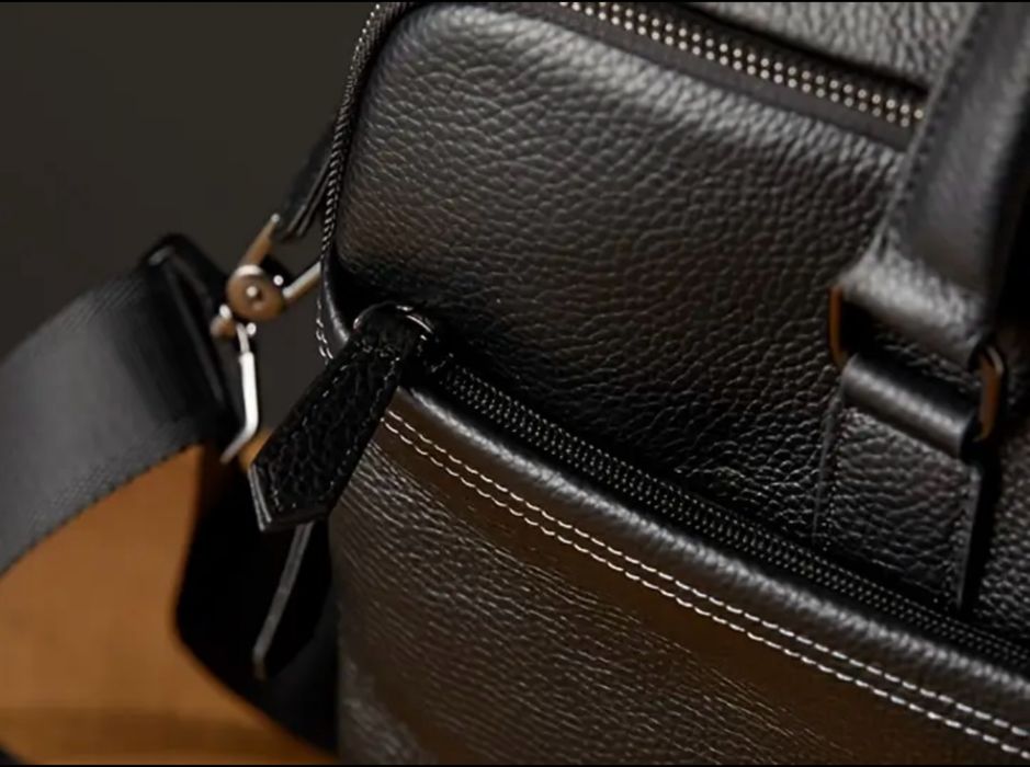 Мъжка изискана бизнес чанта за лаптоп15”/Луксозна, премиум естест.кожа