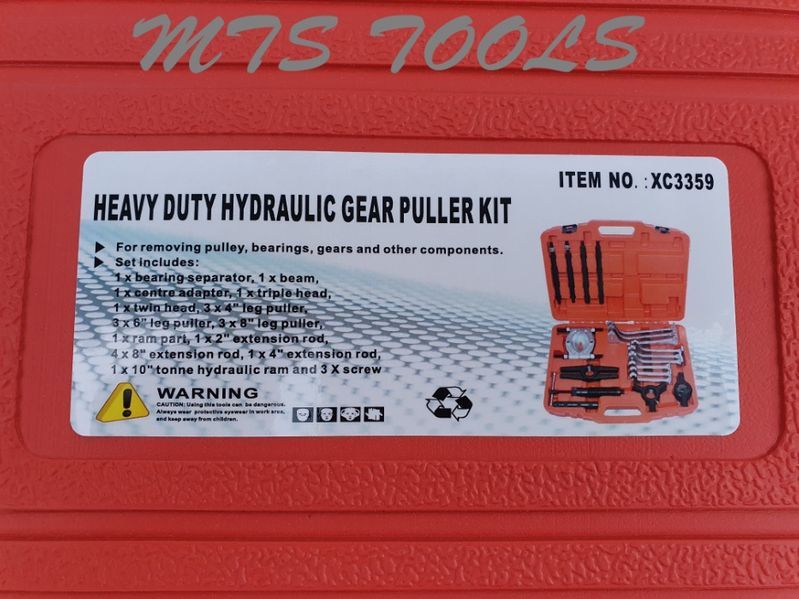 Set Presa rulmenti cu 2 flanse 75-105 mm hidraulic 10tone 2-3 brate