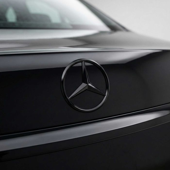 Emblemă Portbagaj Mercedes-Benz Negru Lucios A-Class C-Class E-Class CLA CLS GLA GLC GLE S-Class
