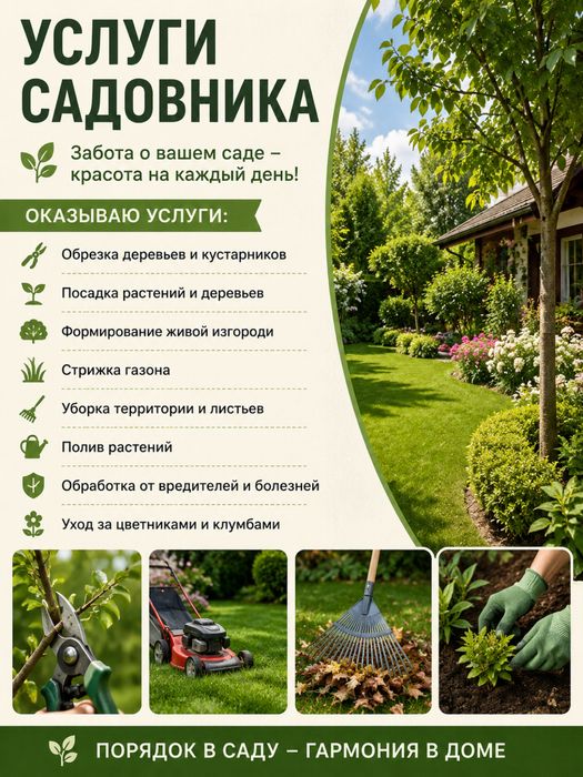 Садовник распил посадка