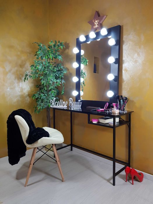 Oglinda HOLLYWOOD salon, machiaj, makeup, make up, infrumusetare