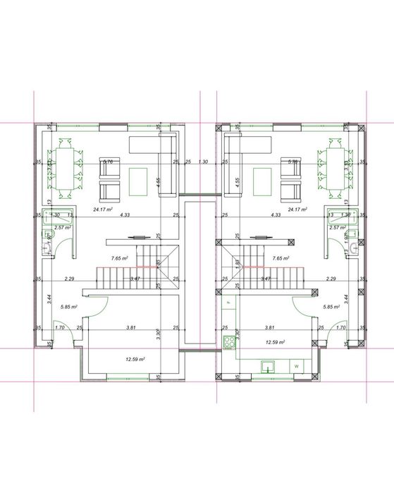 Duplex despartit prin camera tehnica, cartier nou