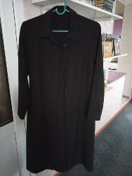 Стильное черное пальто