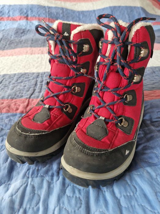 Ghete înalte îmblănite și impermeabile SH500 Warm Copii - Roz