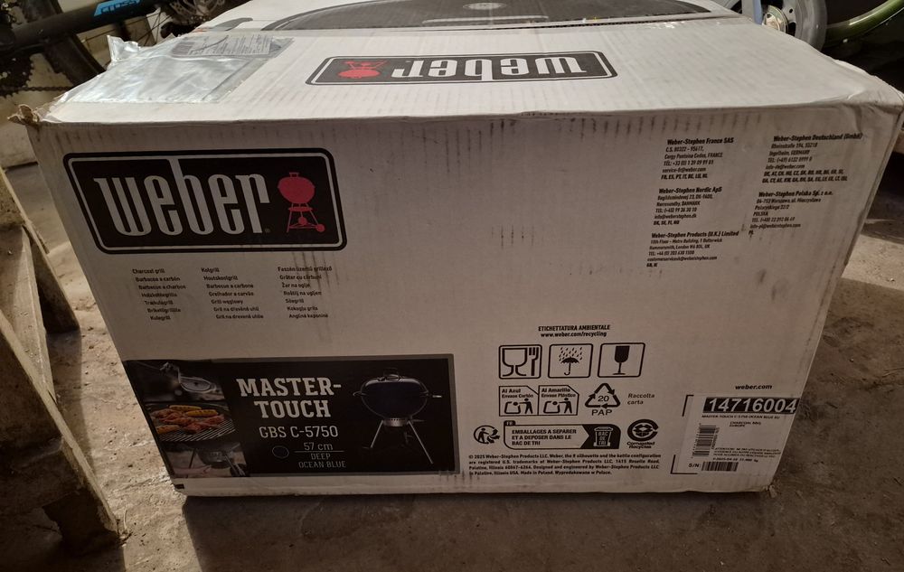 Weber Master-Touch GBS C-5750 (57 см), цвят Deep Ocean Blue – въглищно