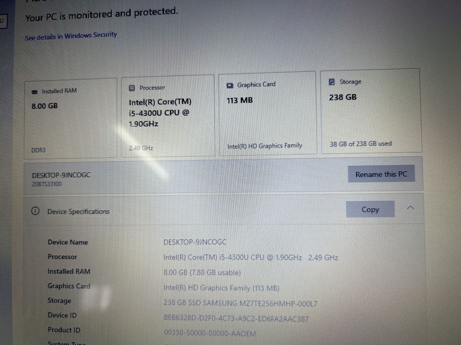 laptop lenovo ThinkPad i5 cu touchscreen