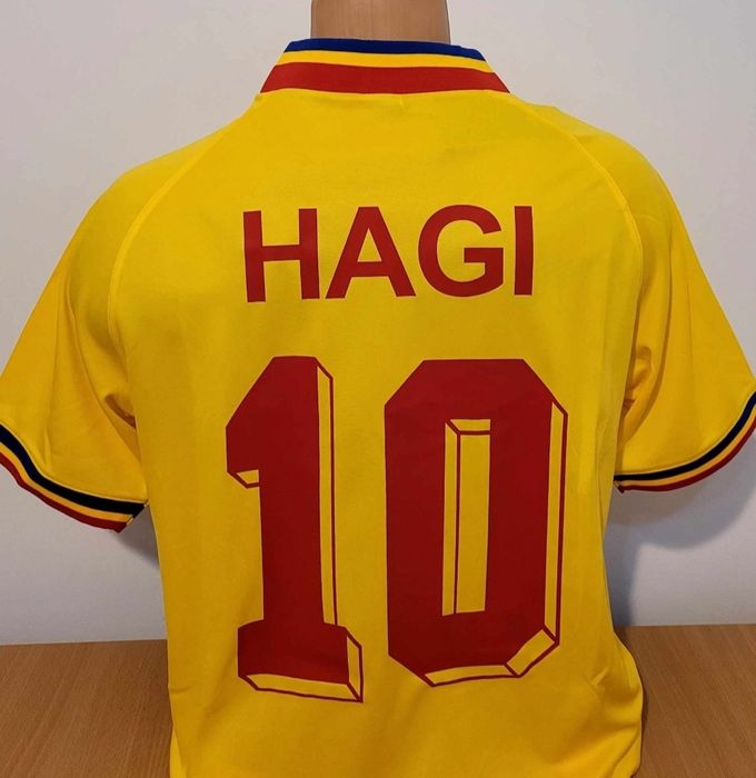 Tricou Hagi Romania Gica Hagi ca modelul 1994 fotbal colectie cadou