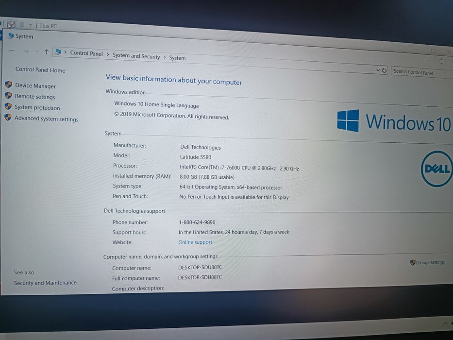 Dell Latitude 5580 cu proc.I7-7600u
