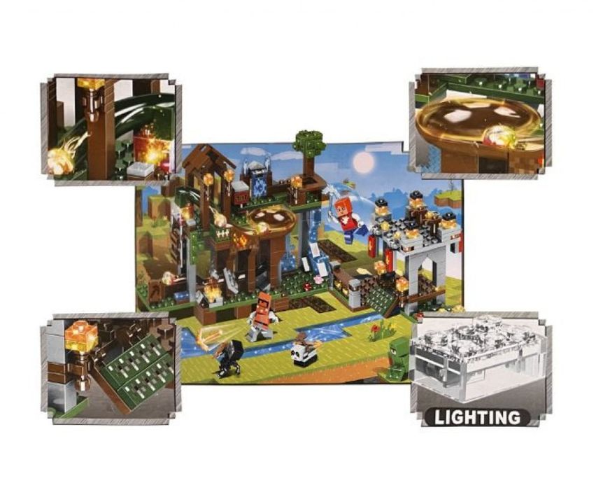 Конструктор LB Minecraft My World LB593, 426 части, със светещи елемен