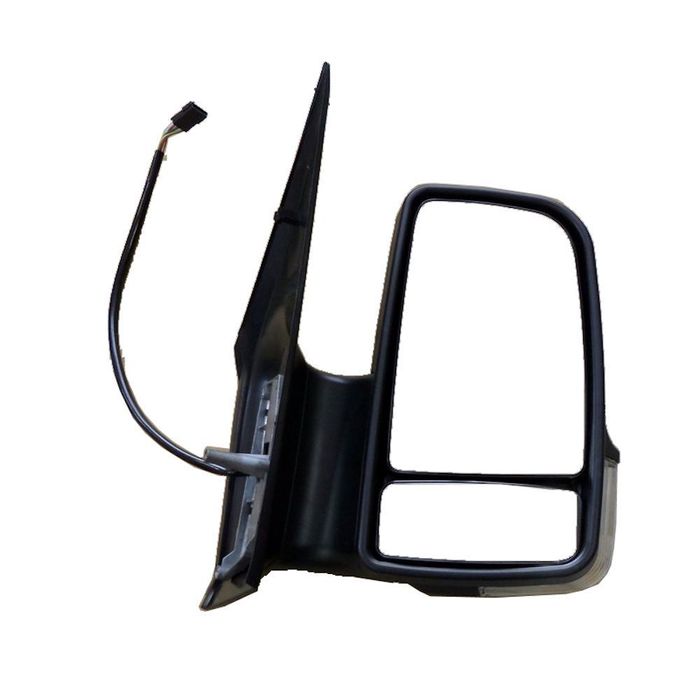 Oglinda exterioara Mercedes Sprinter 2524 07.202009, VW Crafter 12.202009, partea dreapta, Crom, electrica, Cu incalzire, carcasa neagra, Convex, cu semnalizare, mufa cu 6 pini View Max, A9068104916;
