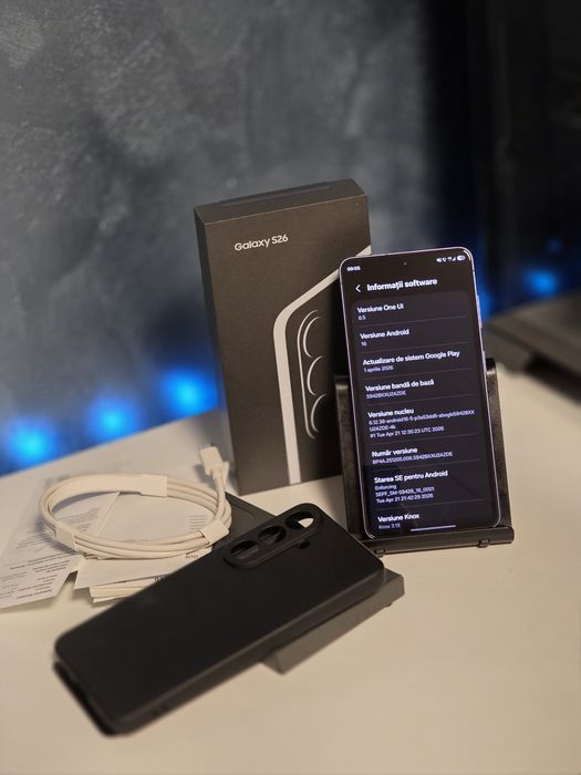 Samsung Galaxy S26 / 512GB / 12GB Ram / Culoare Cobalt Violet / 30 cicluri încărcare / Fullbox / Folie display / Husă / Liber de rețea / Preț fix !