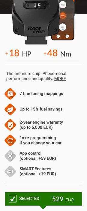 RaceChip GTS NOU - Skoda Rapid 1.2 TSI (90 HP/ 66 kW)