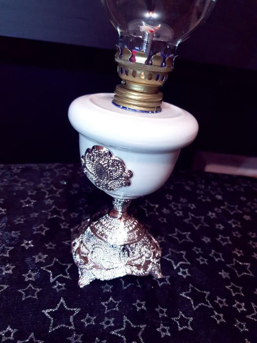 Lampa pe gaz,placata cu argint