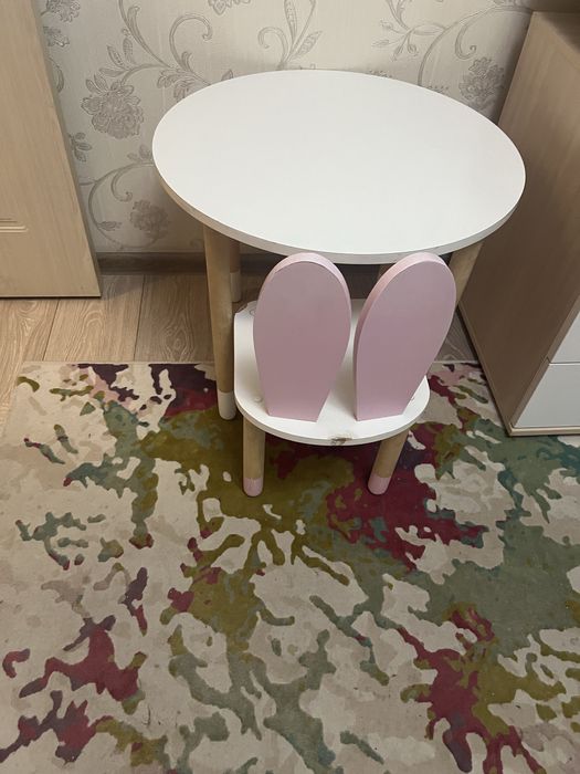 Детский Стол и стульчик Зайчик