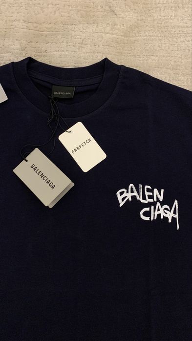 Tricou Balenciaga Script Logo negru