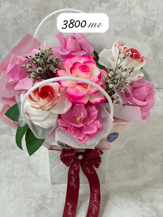 мыльные букеты из цветов