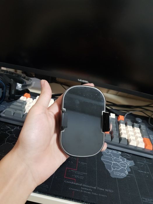 Автомобильная беспроводная зарядка+держатель для телефона