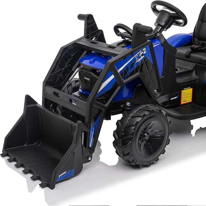 Tractor electric Kinderauto 720-T, 2x 45W 12V, cupa si incarcator Blue