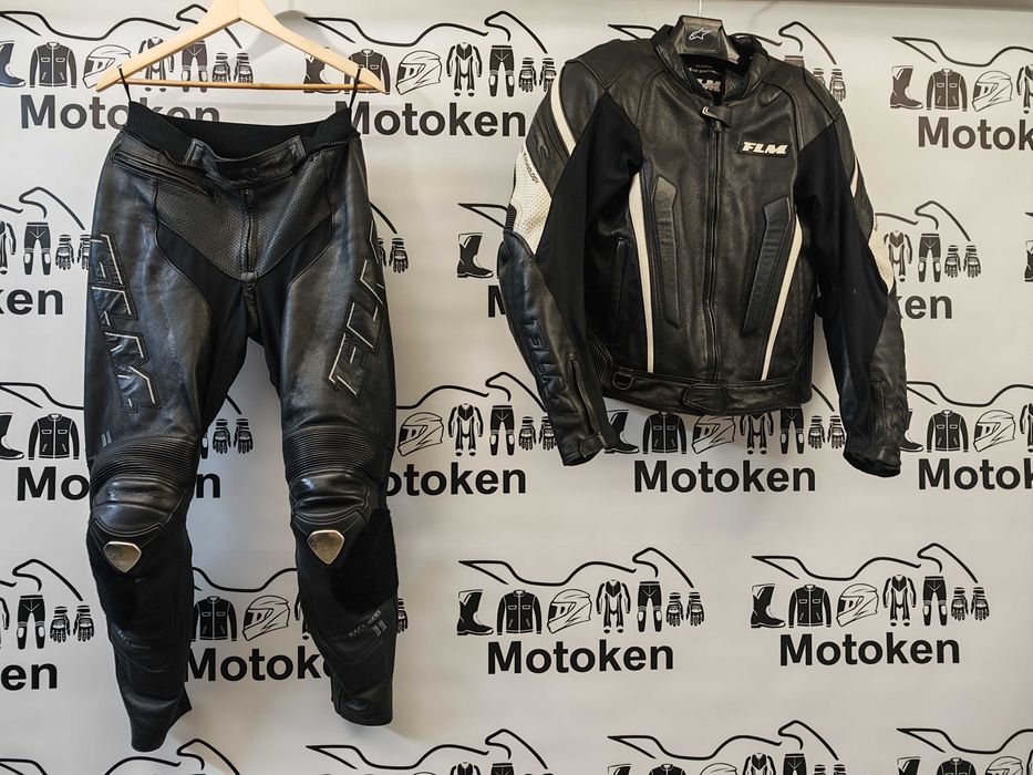 Costum moto piele FLM marime 50/52