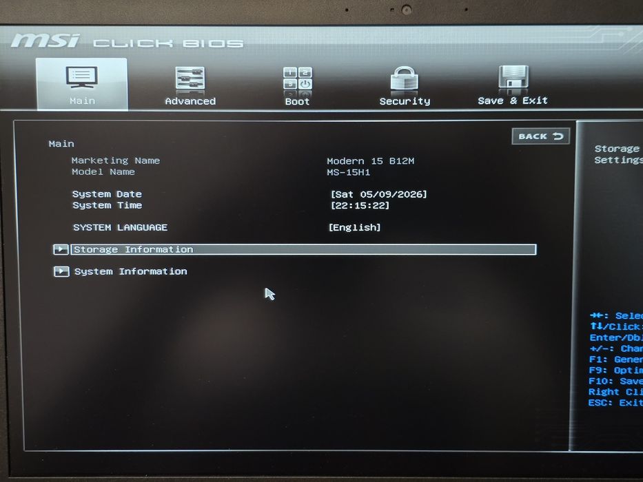 Laptop notebook MSI modern  15 B12M 020XRO