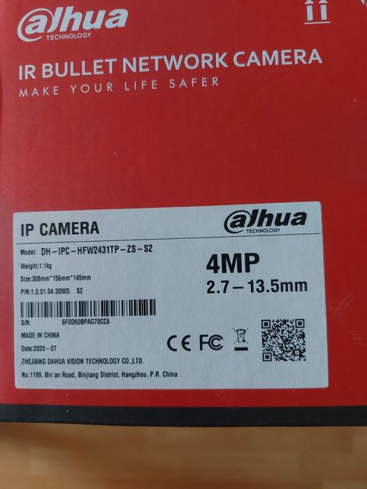 Camera supraveghere IP Dahua 4MP DH-IPC-HFW2431TP-ZS-S2