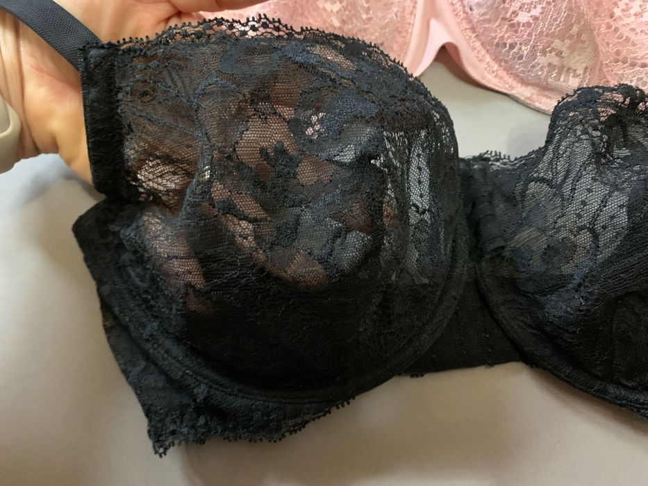 Sutien La Perla dantela 75 E roz mov negru