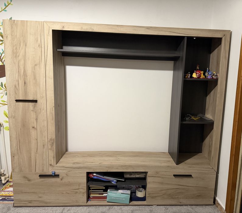 Mobilier sufragerie – aspect modern, foarte spațios, stejar + antracit